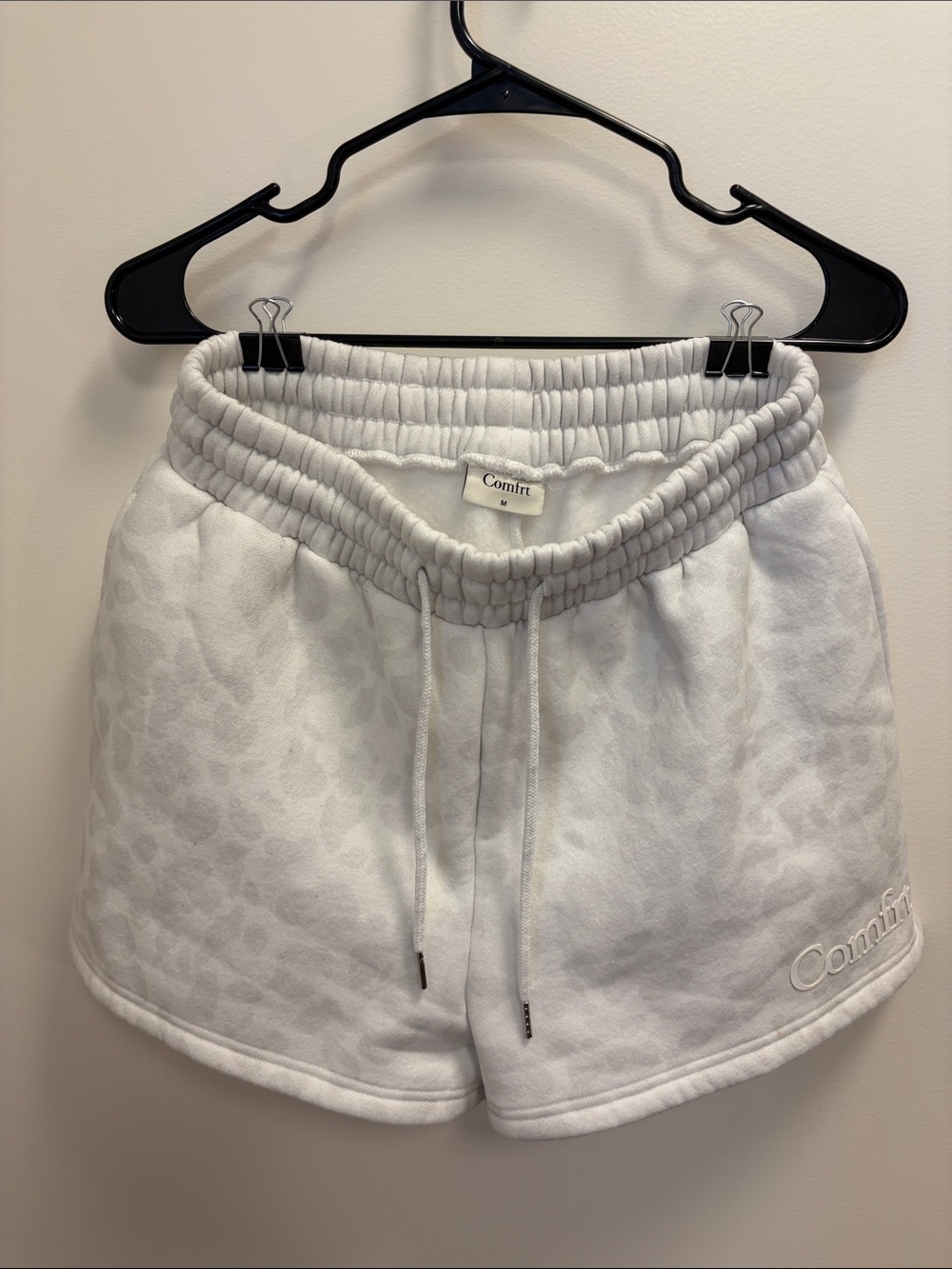 Comfort White Drawstring Athletic Shorts
